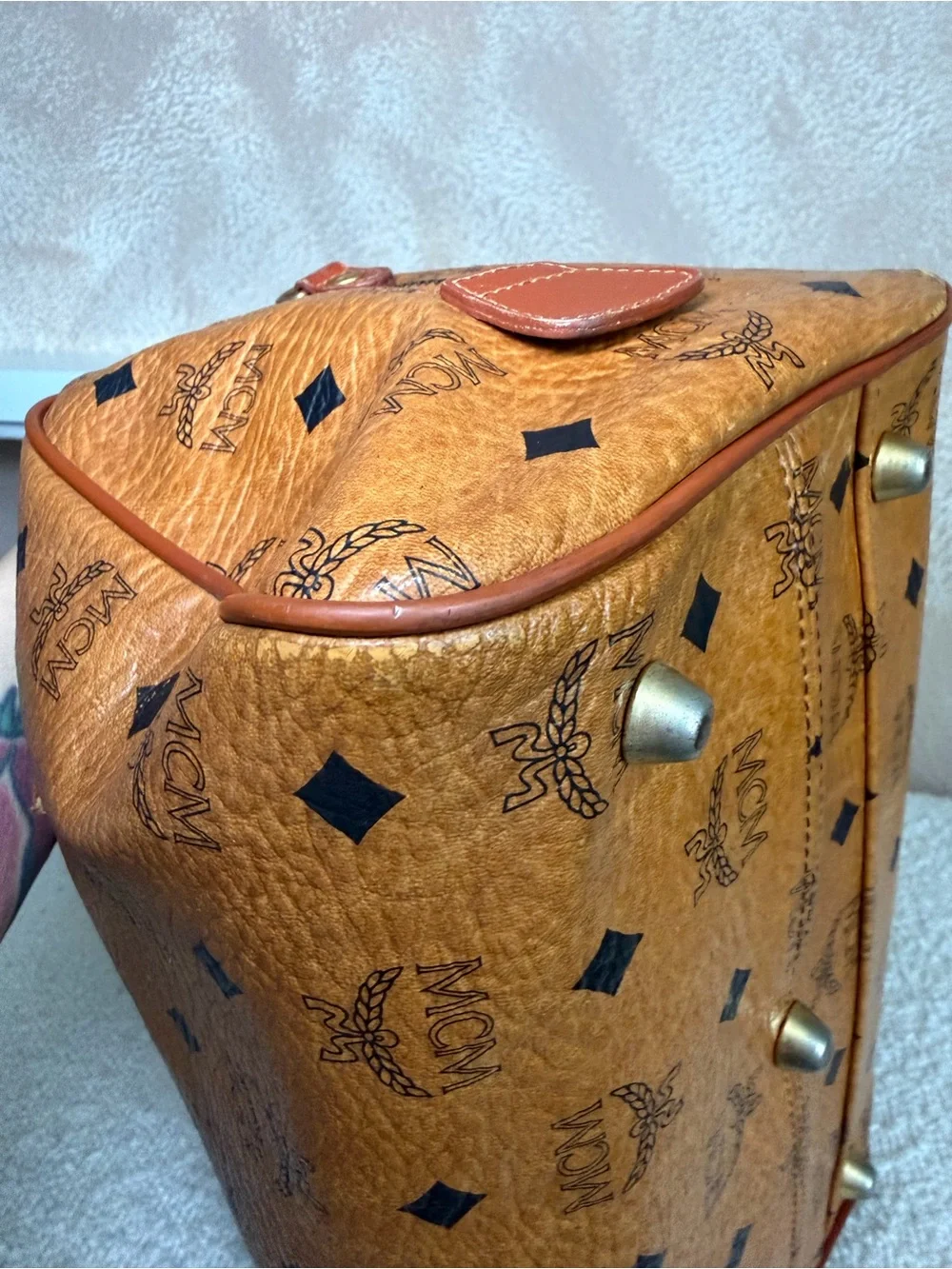 MCM satchel cognac